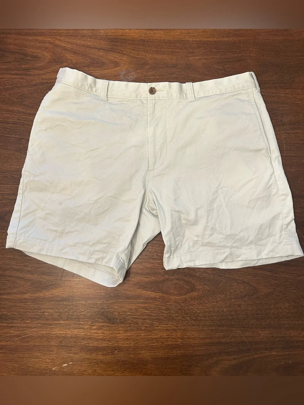 J. Crew Men's Cream Flat-Front Shorts